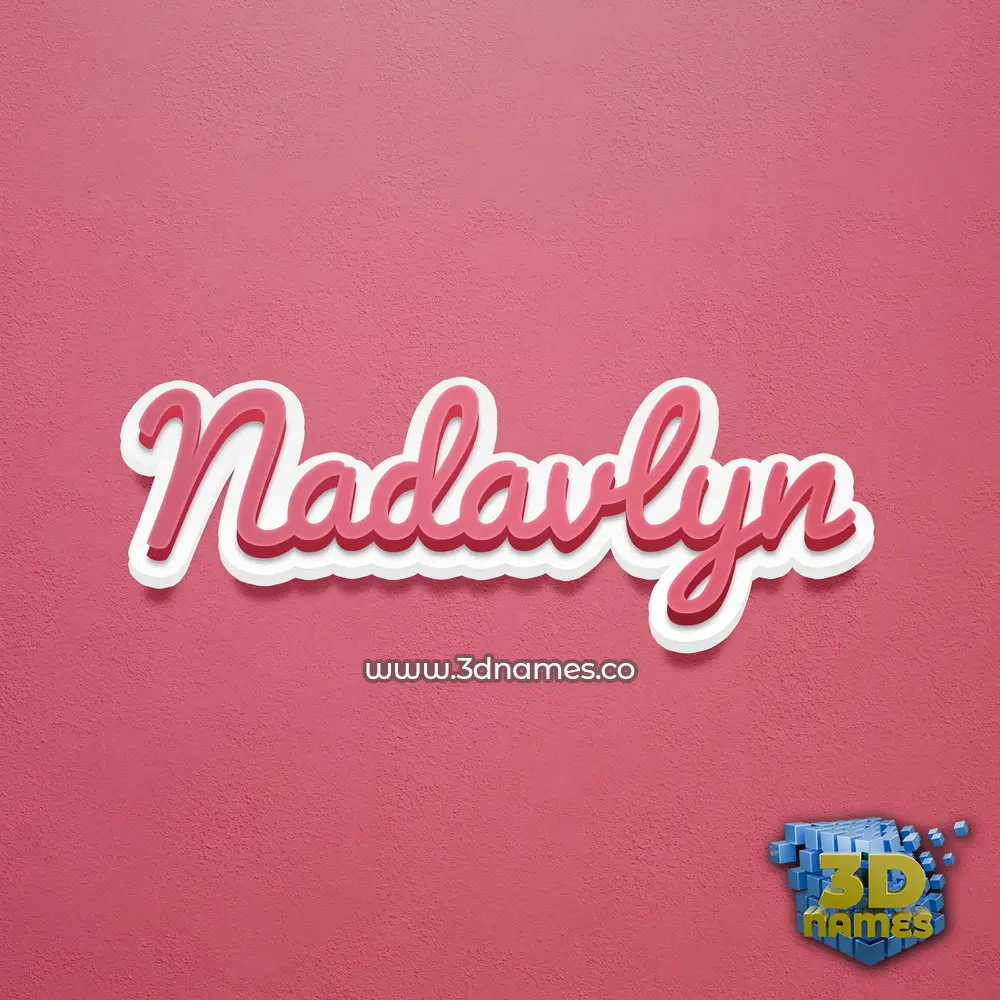 nadavlyn in Red Scribble style - 3D name wallpaper