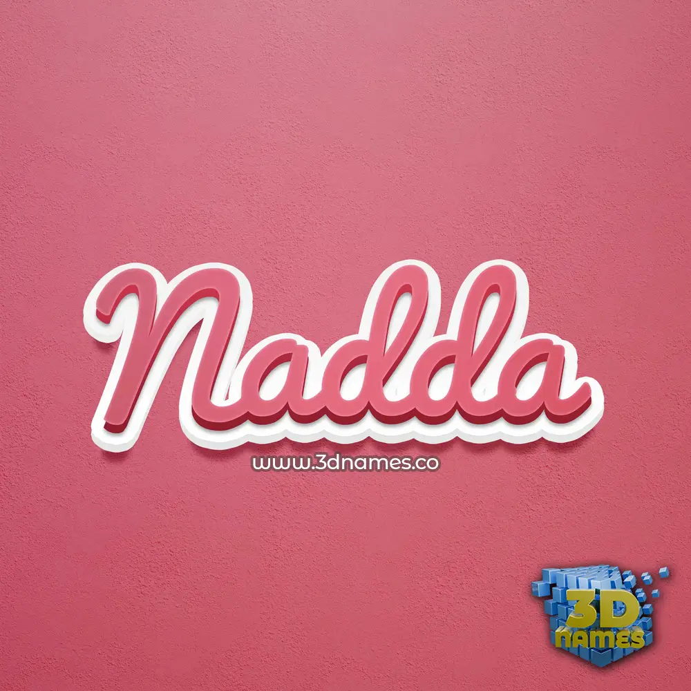 nadda in Red Scribble style - 3D name wallpaper