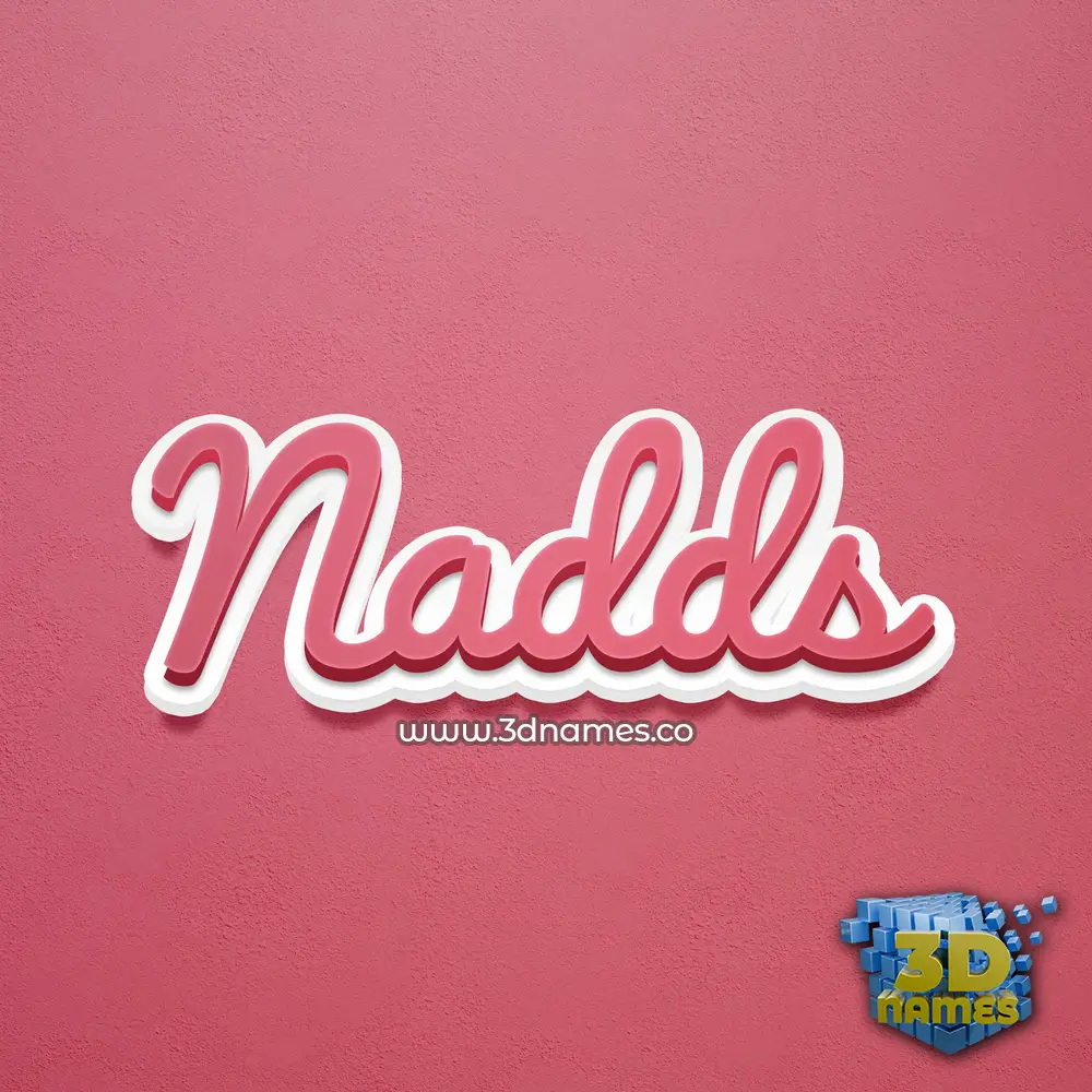 nadds in Red Scribble style - 3D name wallpaper