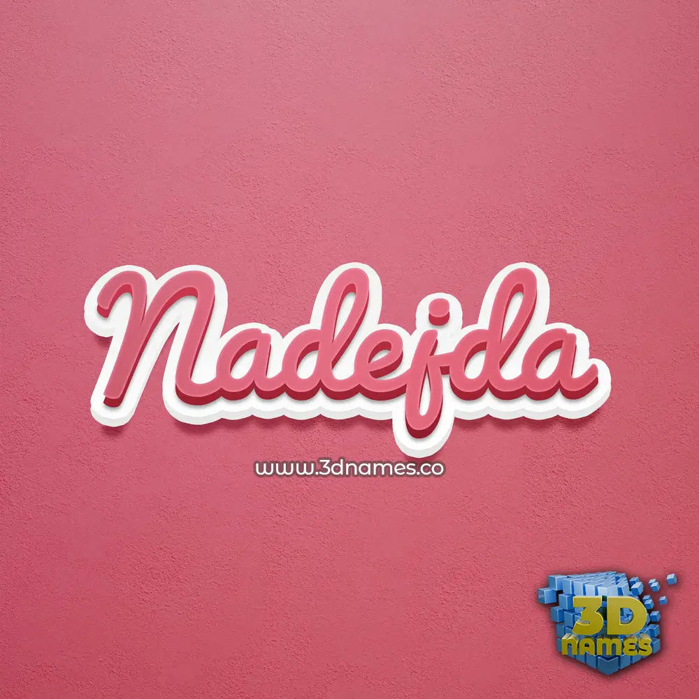 nadejda in Red Scribble style - 3D name wallpaper