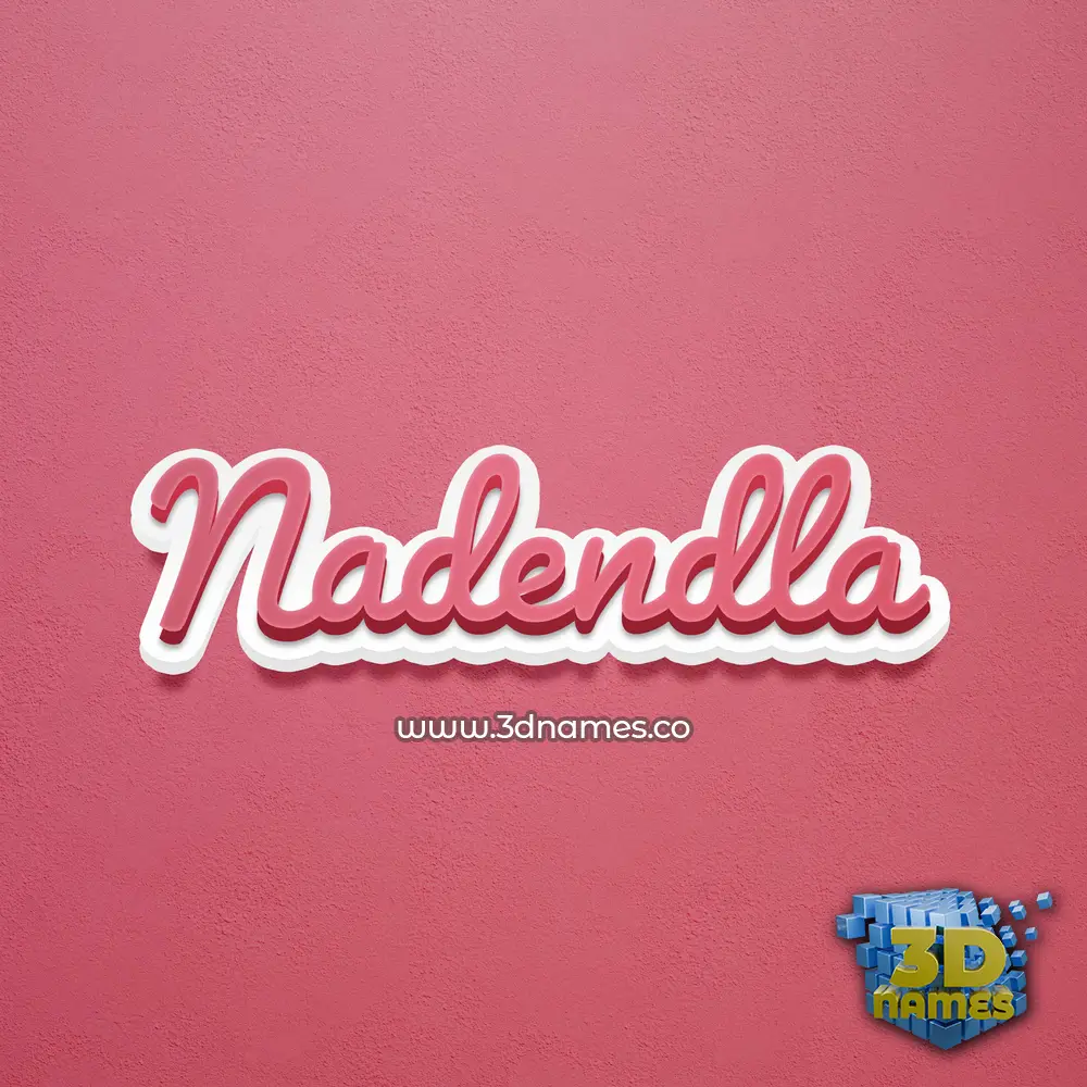 nadendla in Red Scribble style - 3D name wallpaper
