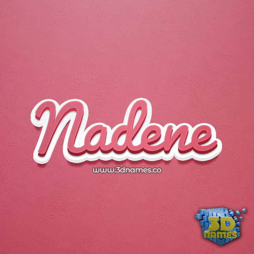 nadene in Red Scribble style - 3D name wallpaper
