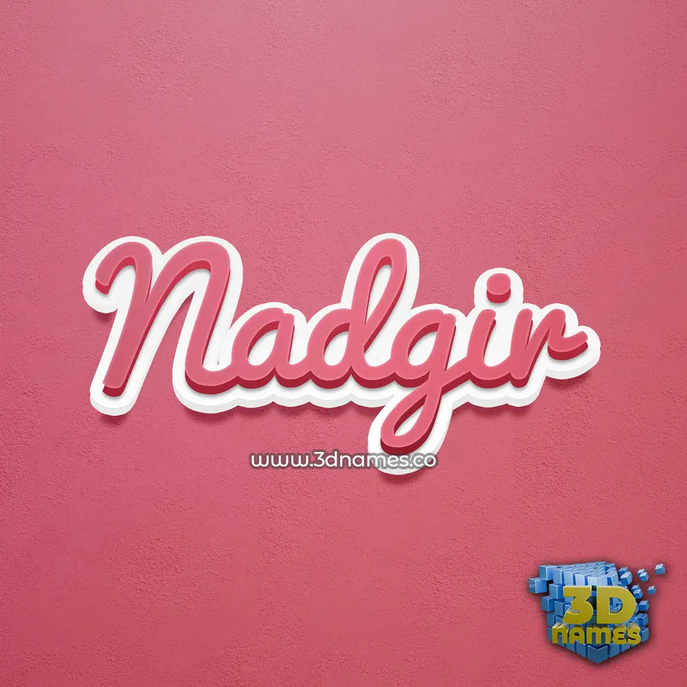 nadgir in Red Scribble style - 3D name wallpaper