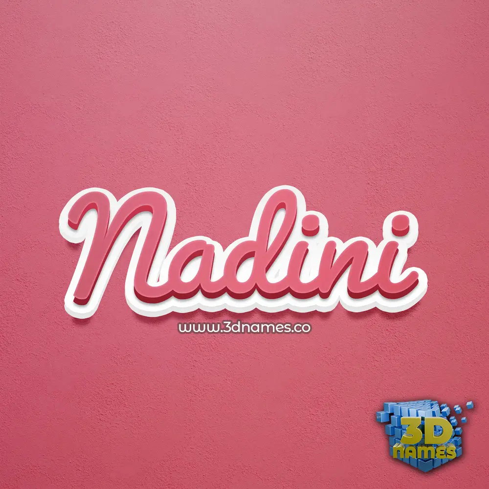 nadini in Red Scribble style - 3D name wallpaper