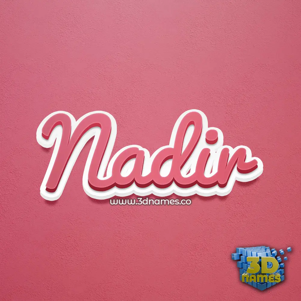 nadir in Red Scribble style - 3D name wallpaper