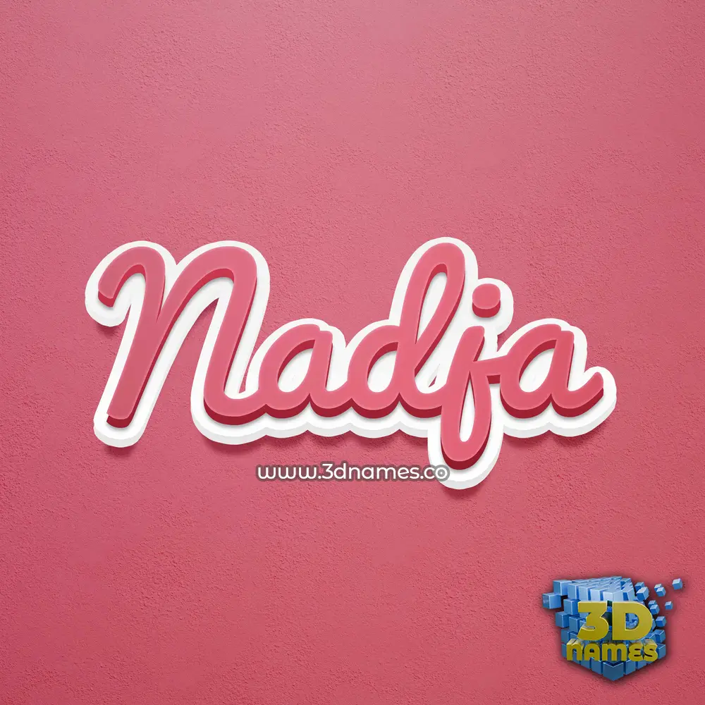 nadja in Red Scribble style - 3D name wallpaper