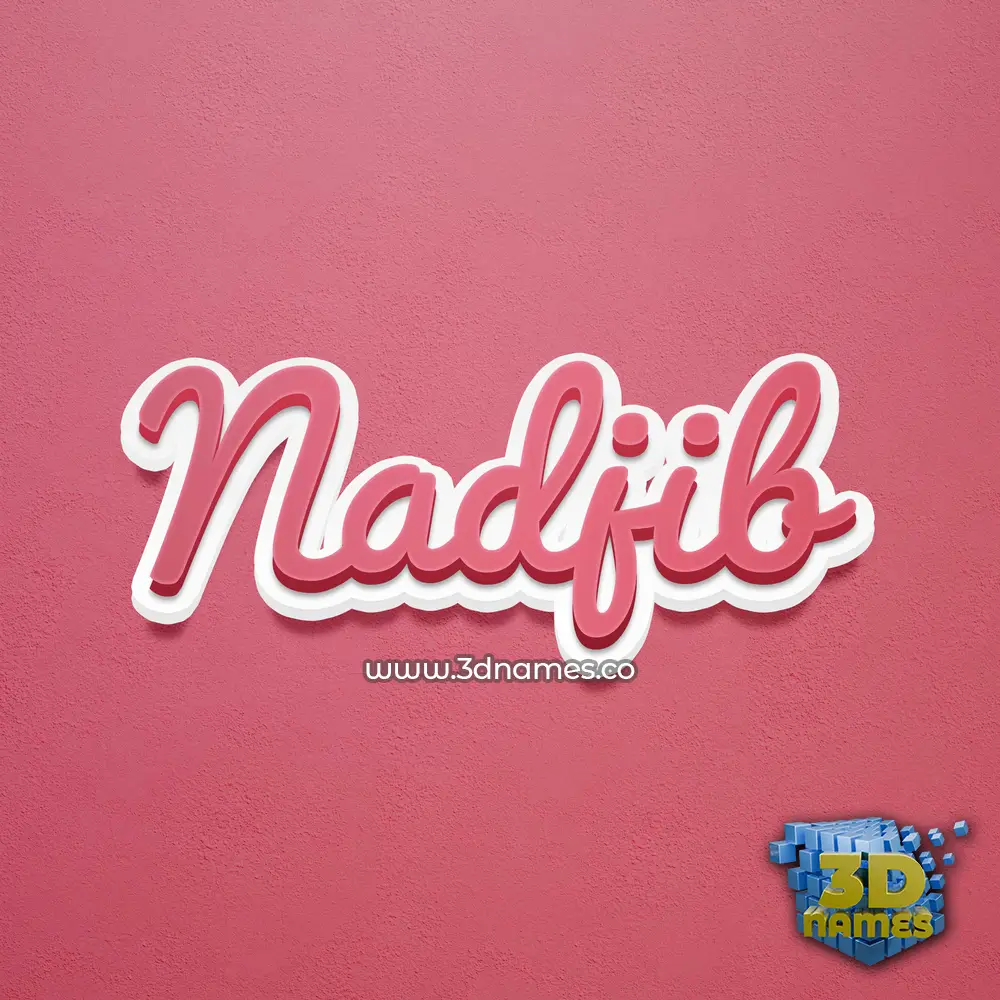 nadjib in Red Scribble style - 3D name wallpaper
