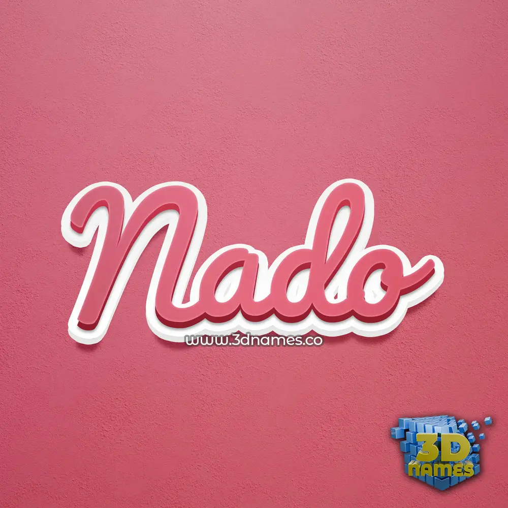 nado in Red Scribble style - 3D name wallpaper