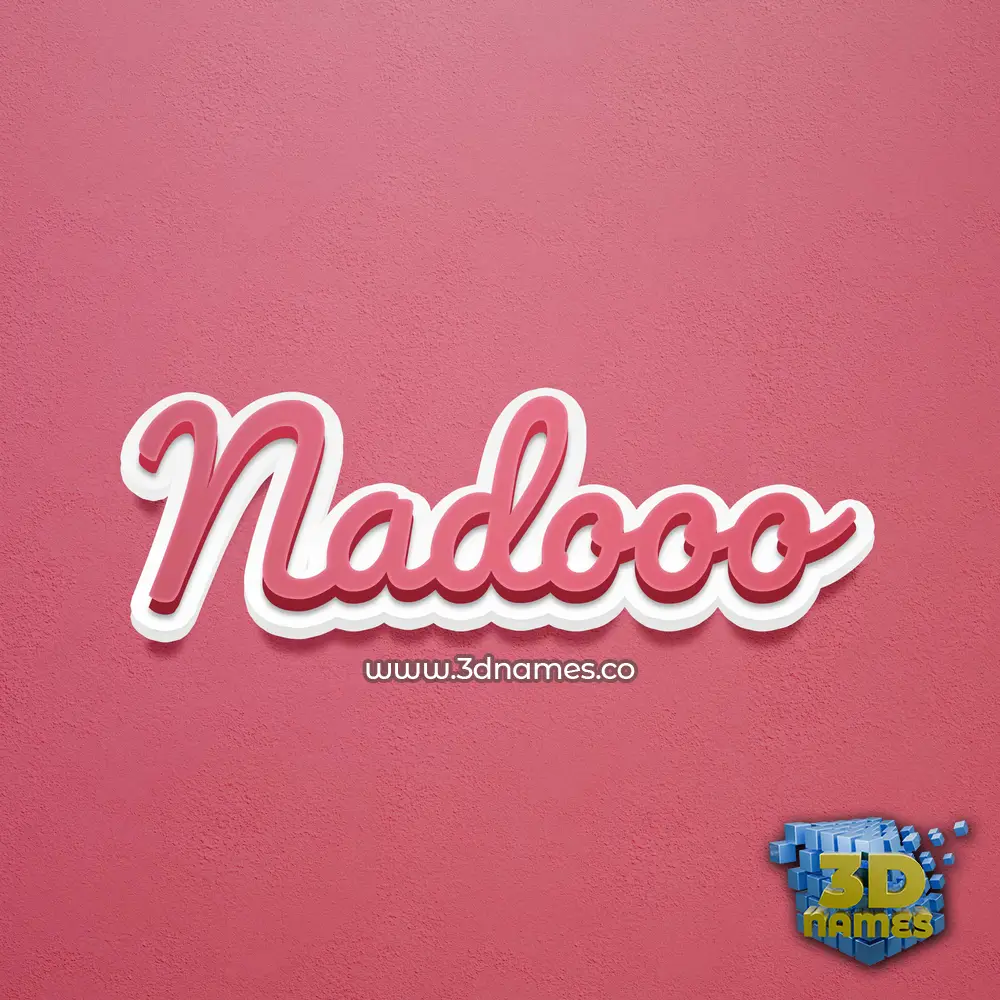 nadooo in Red Scribble style - 3D name wallpaper