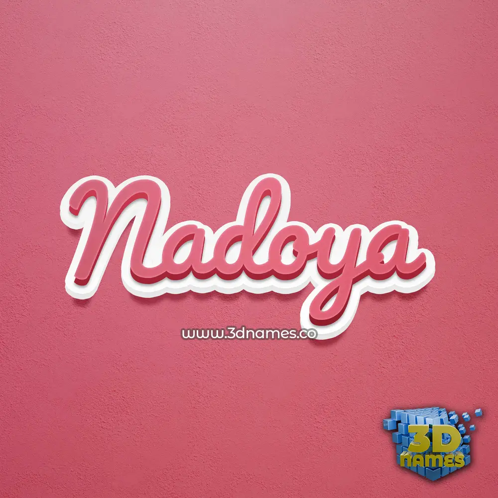 nadoya in Red Scribble style - 3D name wallpaper