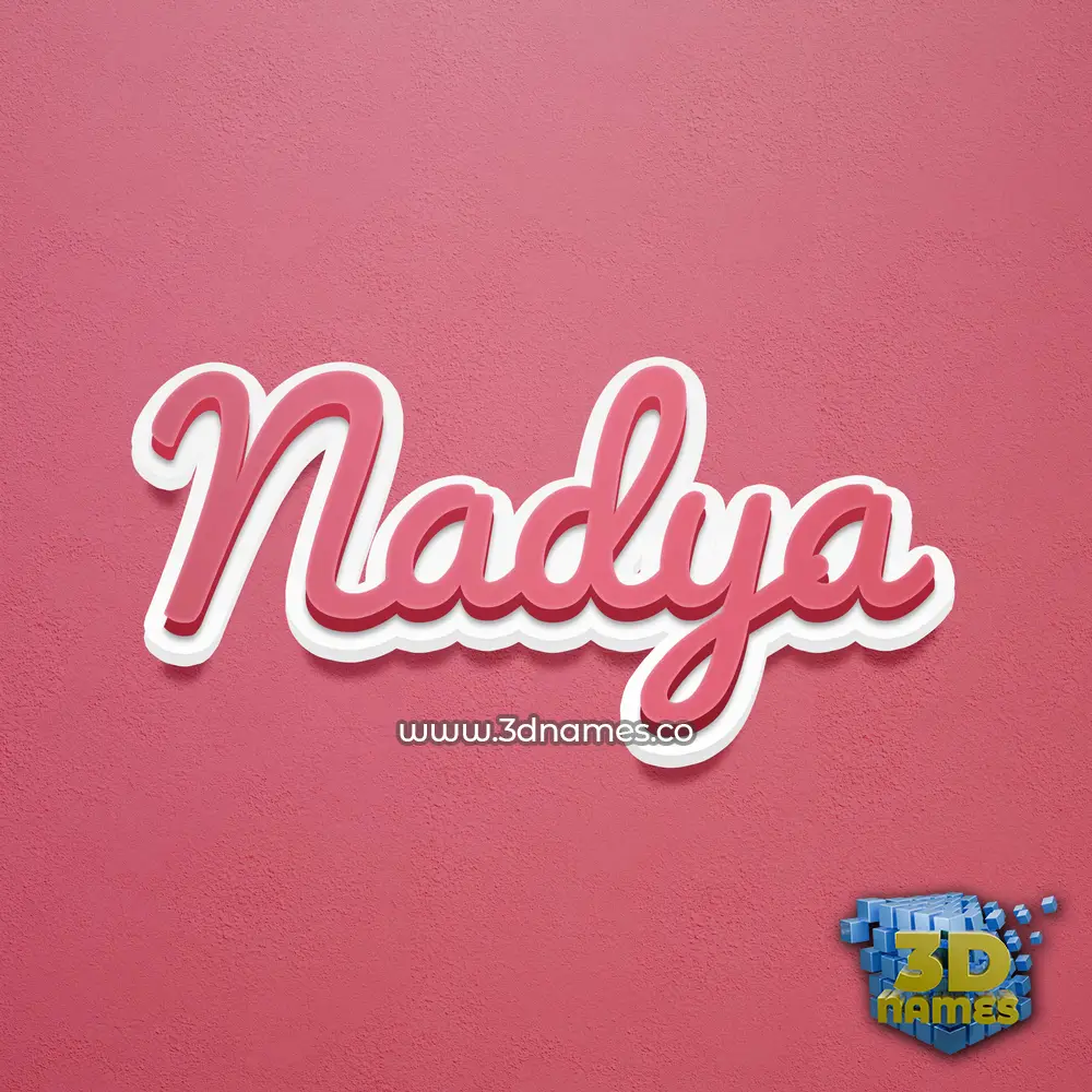nadya in Red Scribble style - 3D name wallpaper