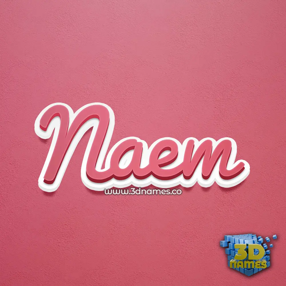 naem in Red Scribble style - 3D name wallpaper