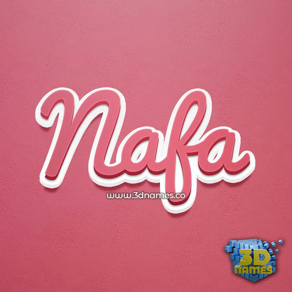 nafa in Red Scribble style - 3D name wallpaper