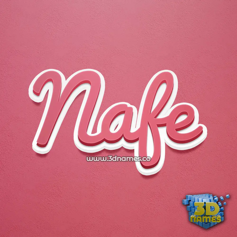 nafe in Red Scribble style - 3D name wallpaper