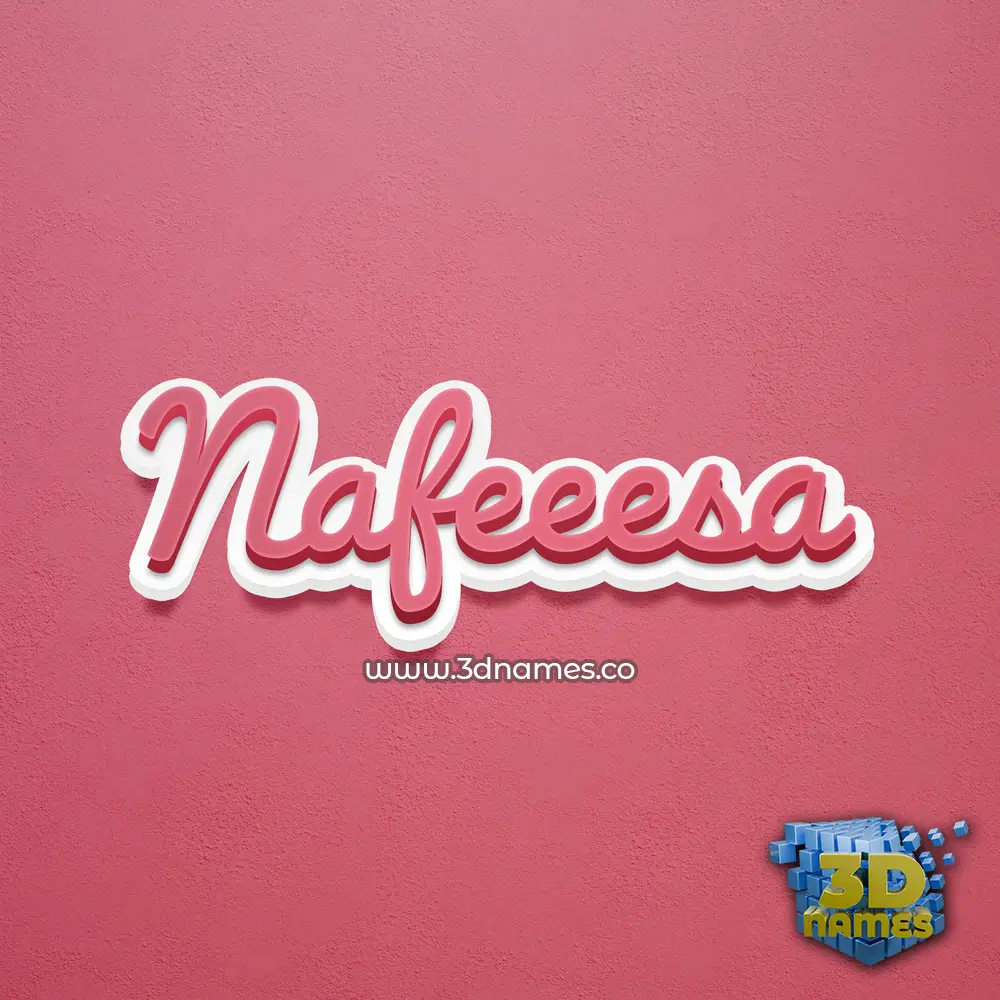 nafeeesa in Red Scribble style - 3D name wallpaper