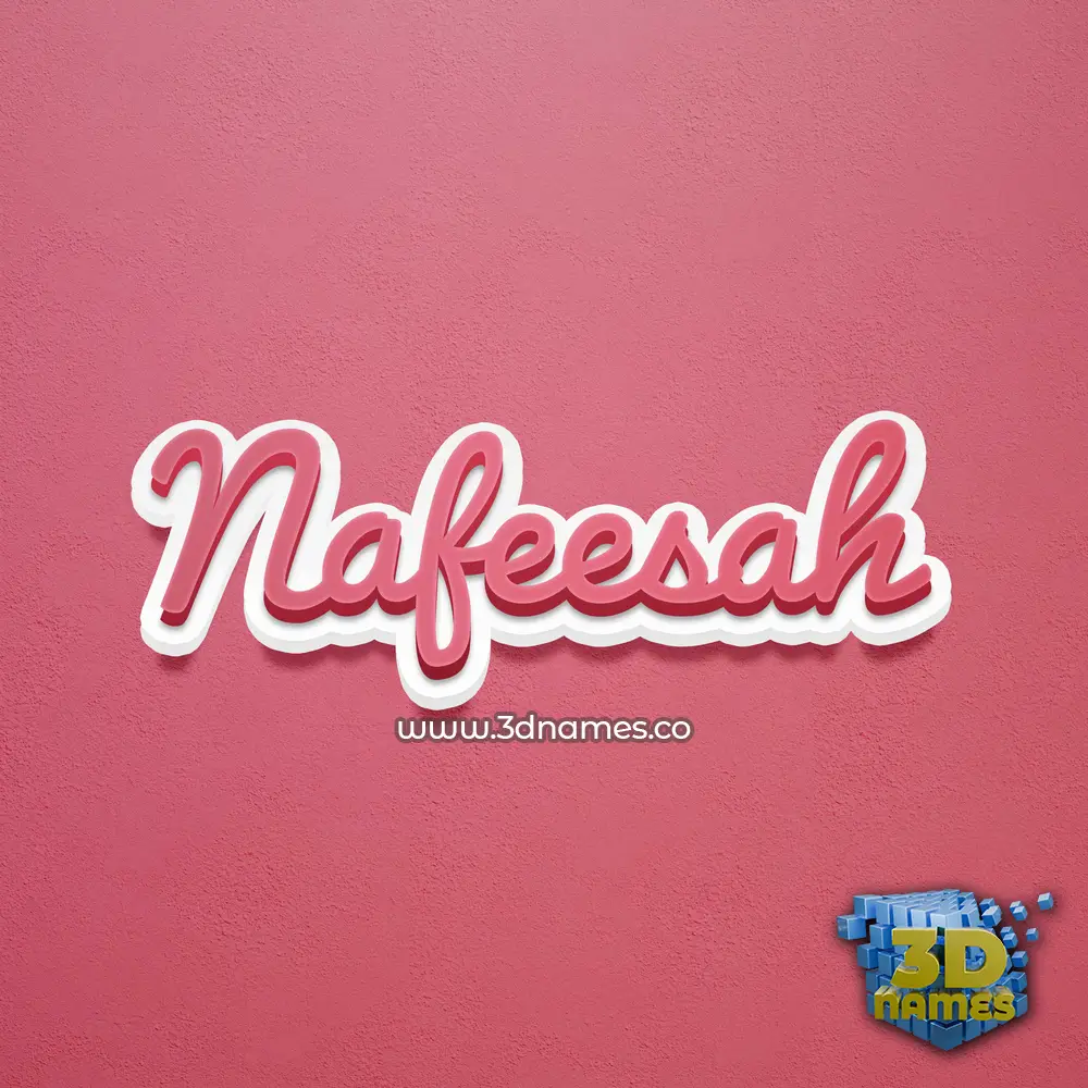 nafeesah in Red Scribble style - 3D name wallpaper