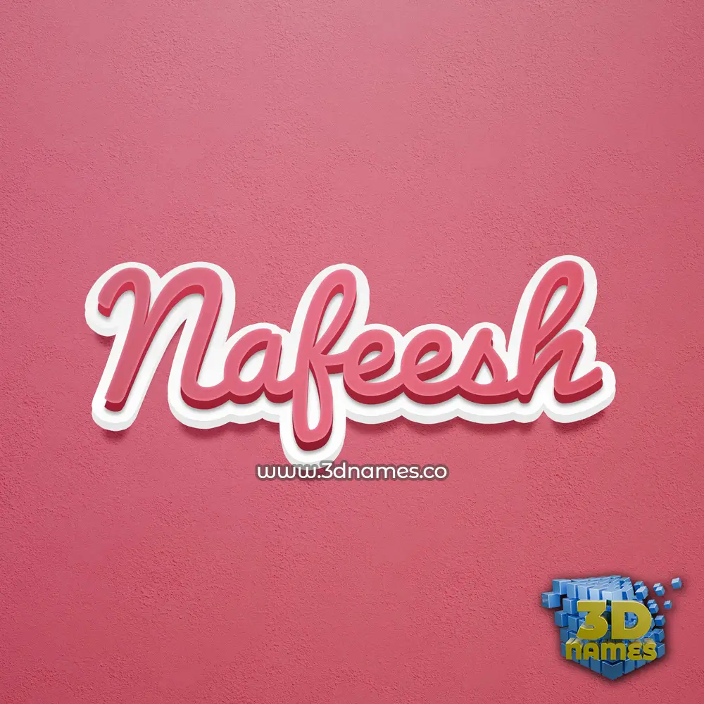 nafeesh in Red Scribble style - 3D name wallpaper
