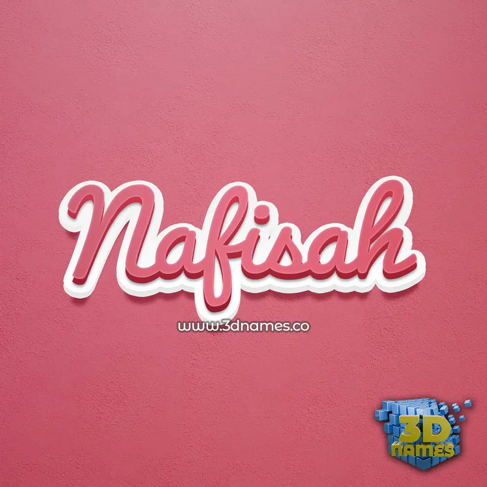 nafisah in Red Scribble style - 3D name wallpaper