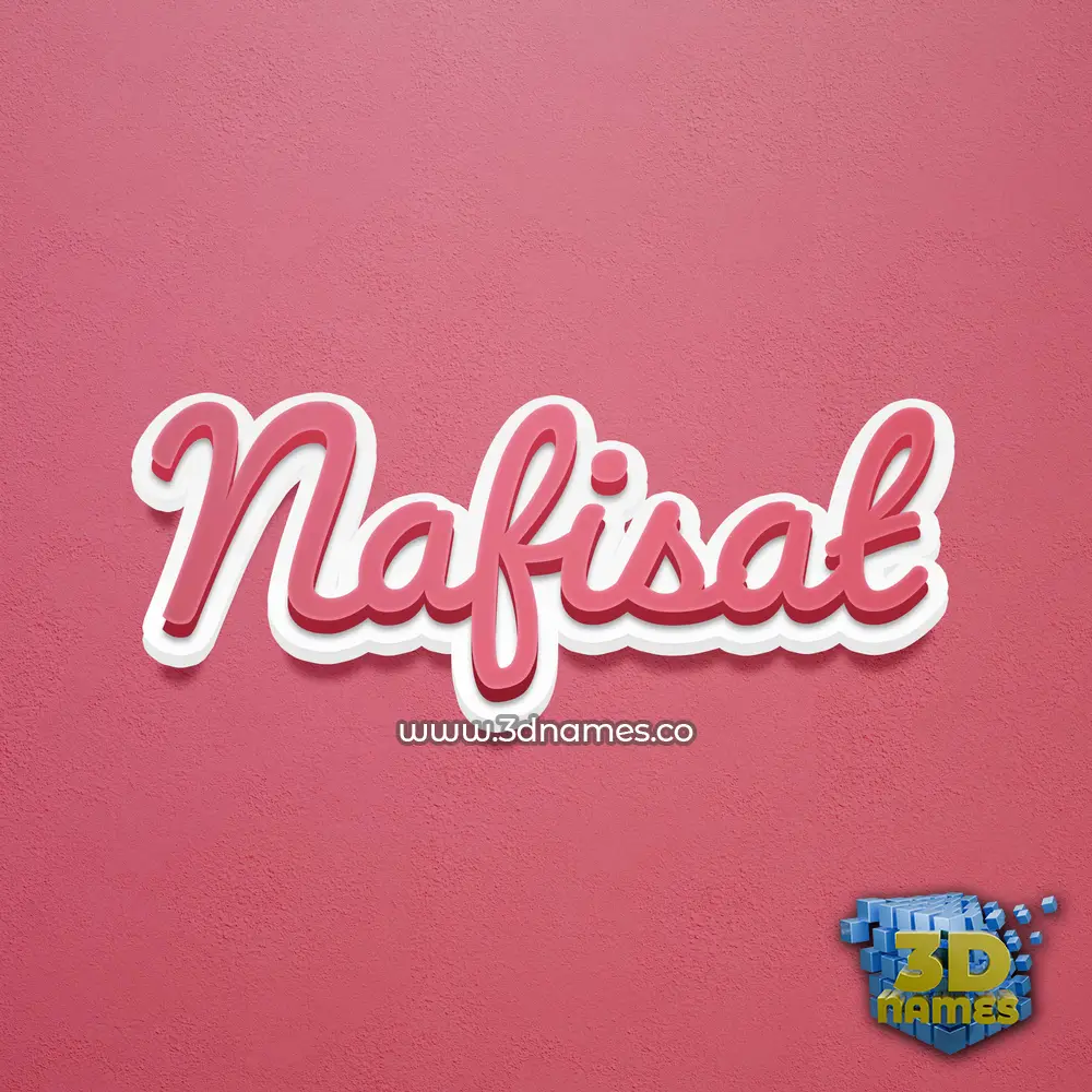 nafisat in Red Scribble style - 3D name wallpaper