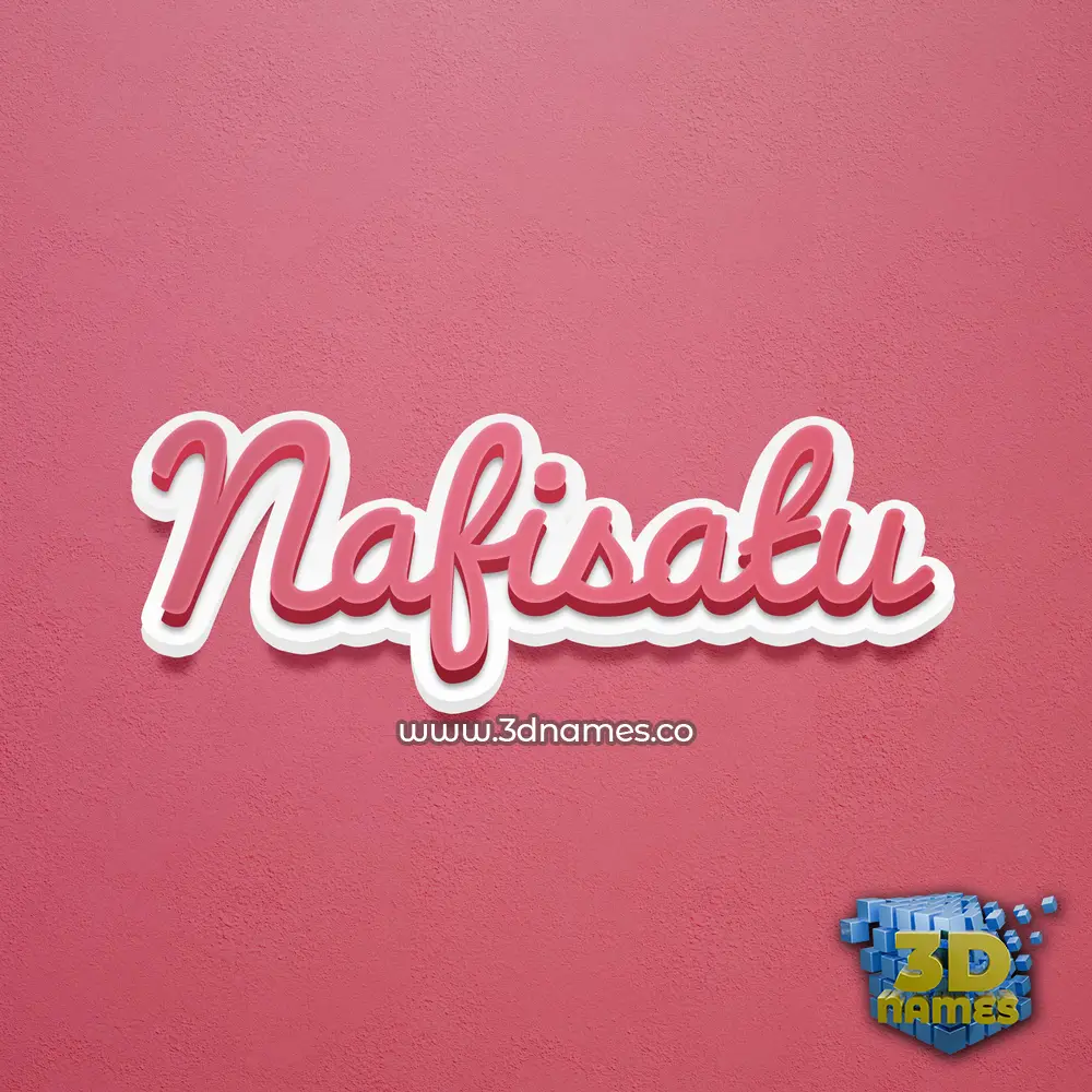 nafisatu in Red Scribble style - 3D name wallpaper
