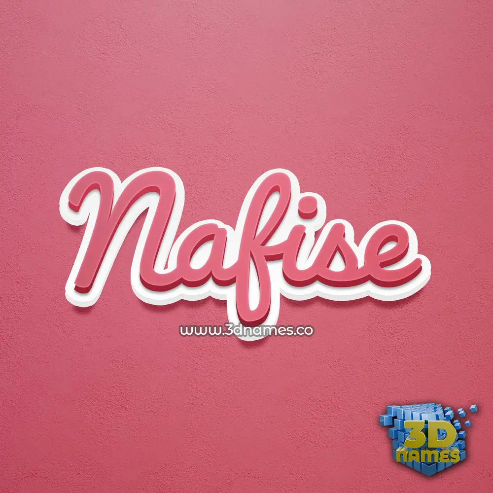 nafise in Red Scribble style - 3D name wallpaper