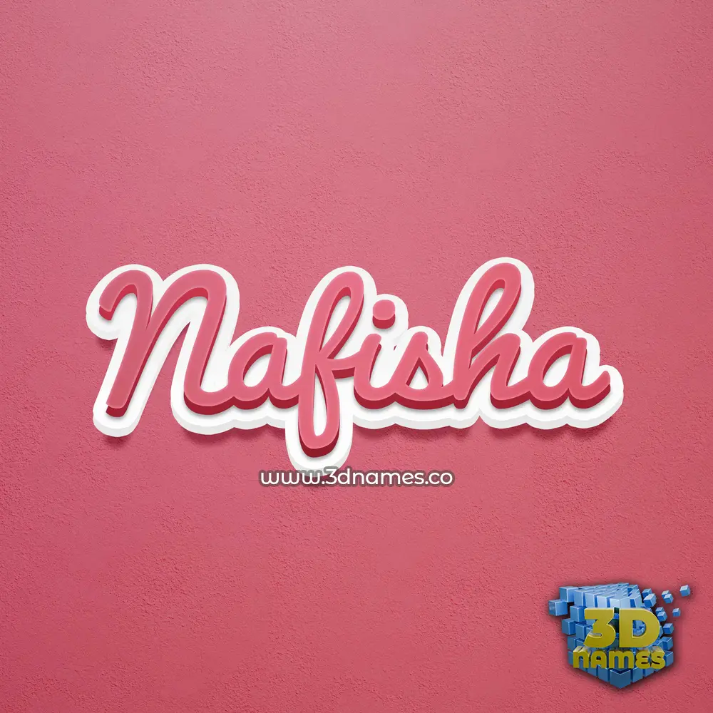 nafisha in Red Scribble style - 3D name wallpaper