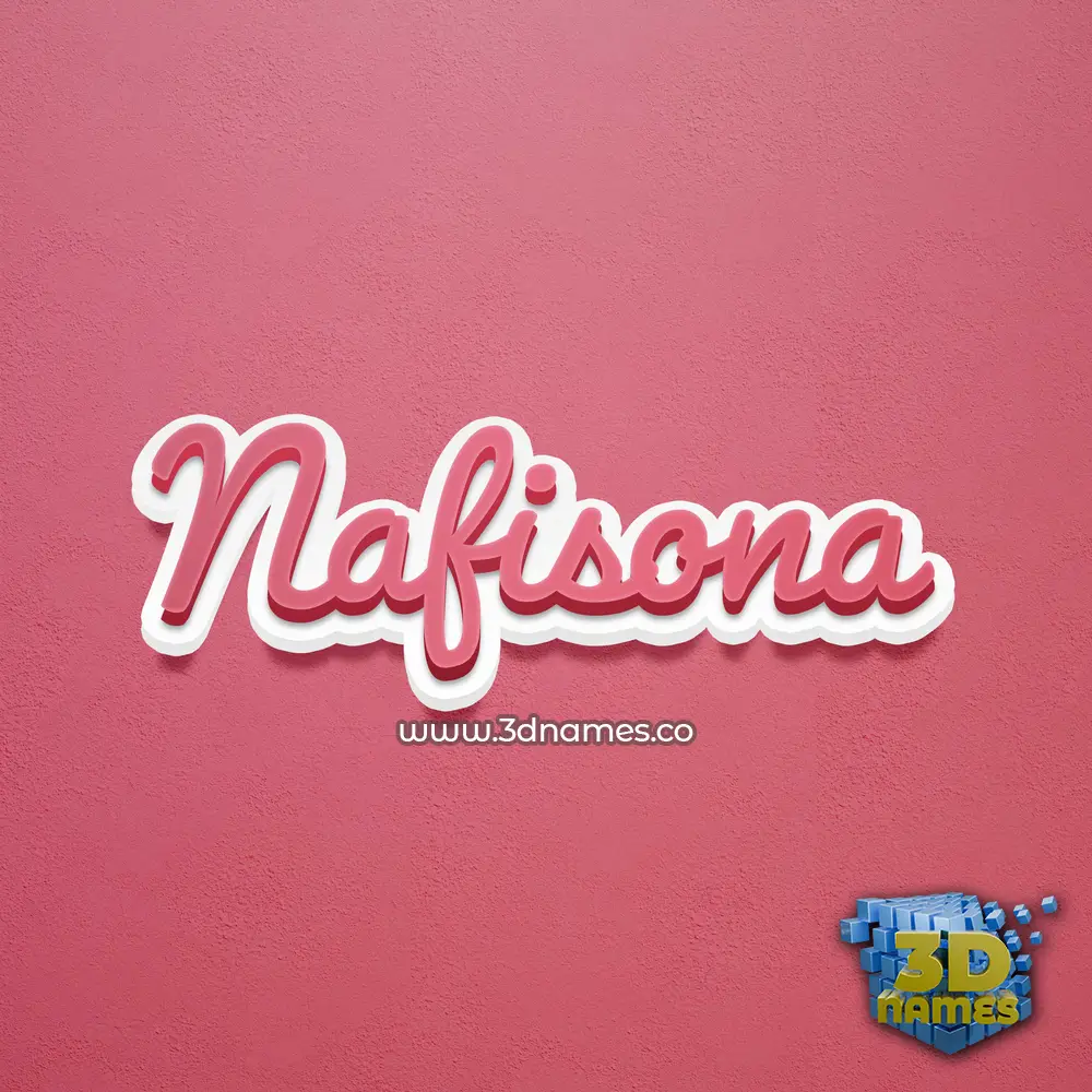 nafisona in Red Scribble style - 3D name wallpaper