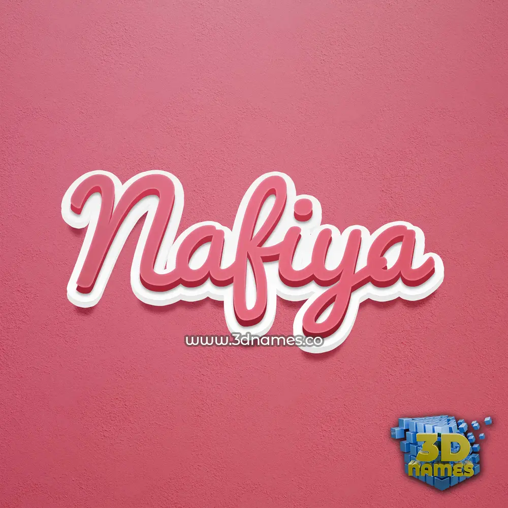 nafiya in Red Scribble style - 3D name wallpaper