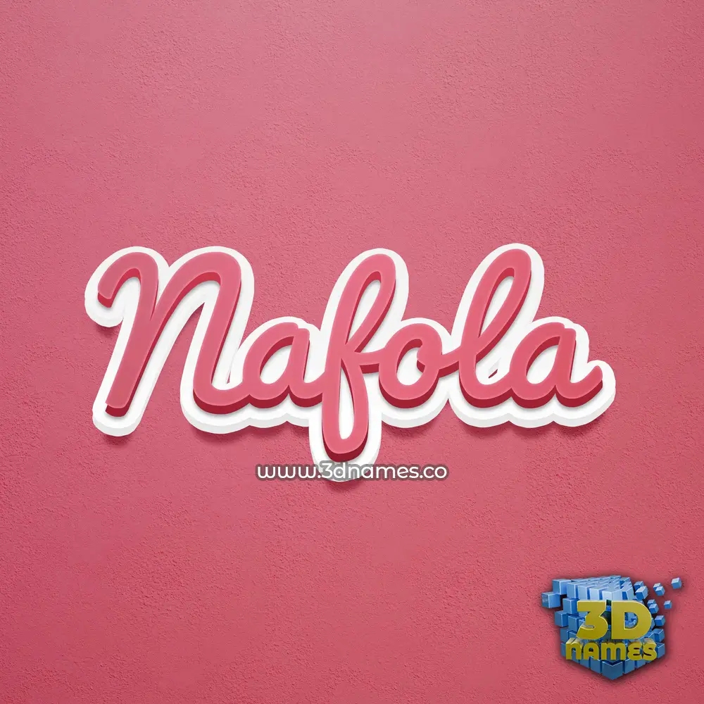 nafola in Red Scribble style - 3D name wallpaper