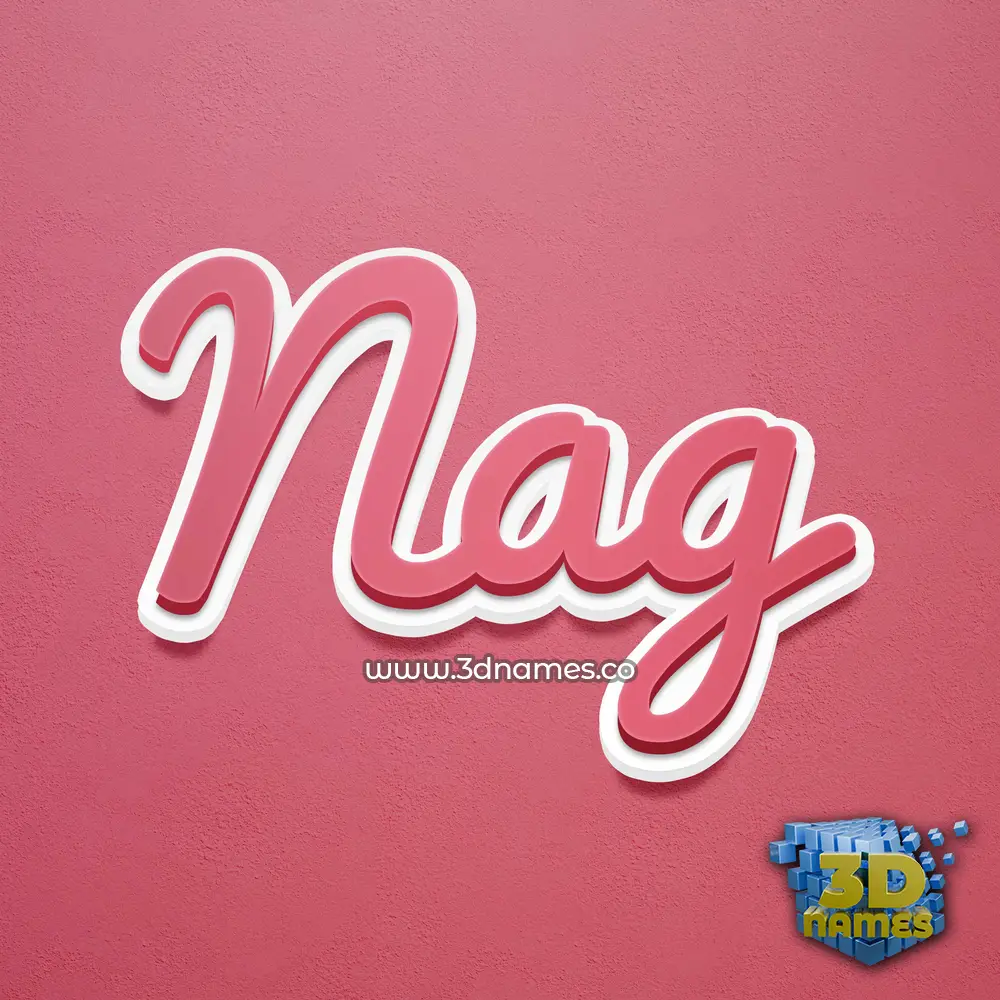 nag in Red Scribble style - 3D name wallpaper