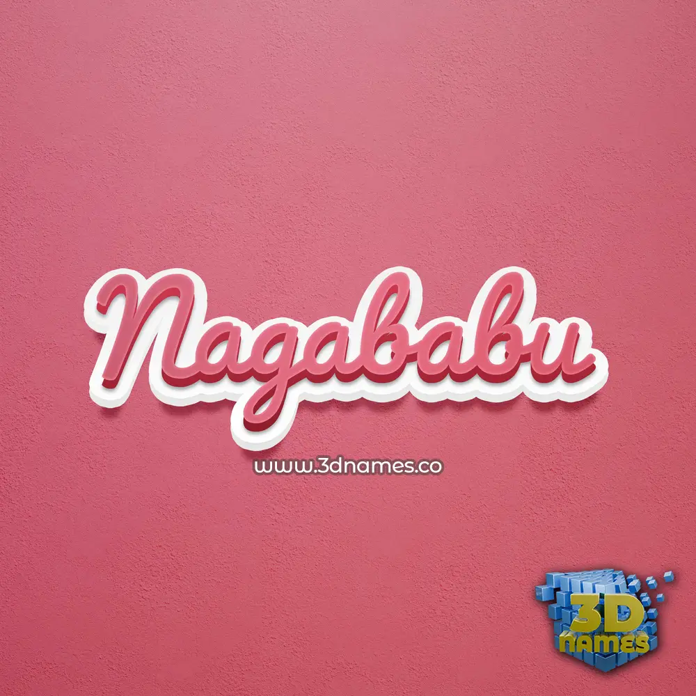 nagababu in Red Scribble style - 3D name wallpaper