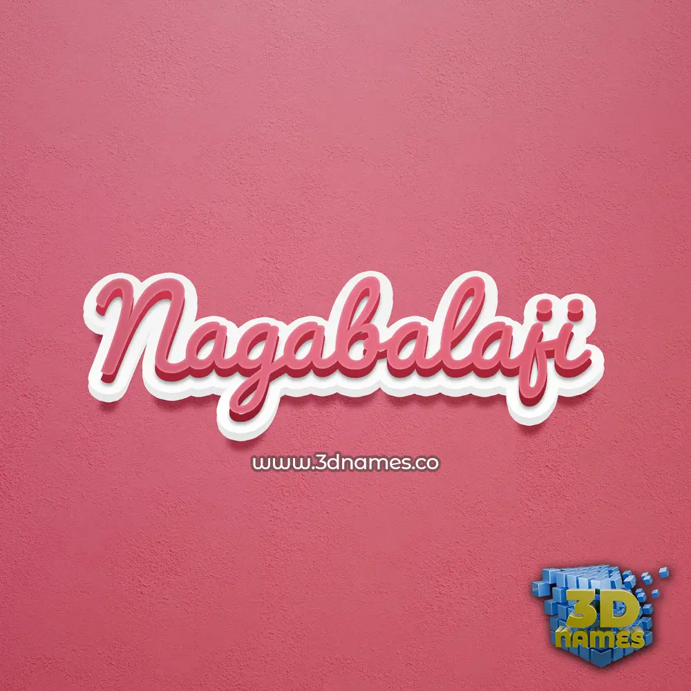 nagabalaji in Red Scribble style - 3D name wallpaper