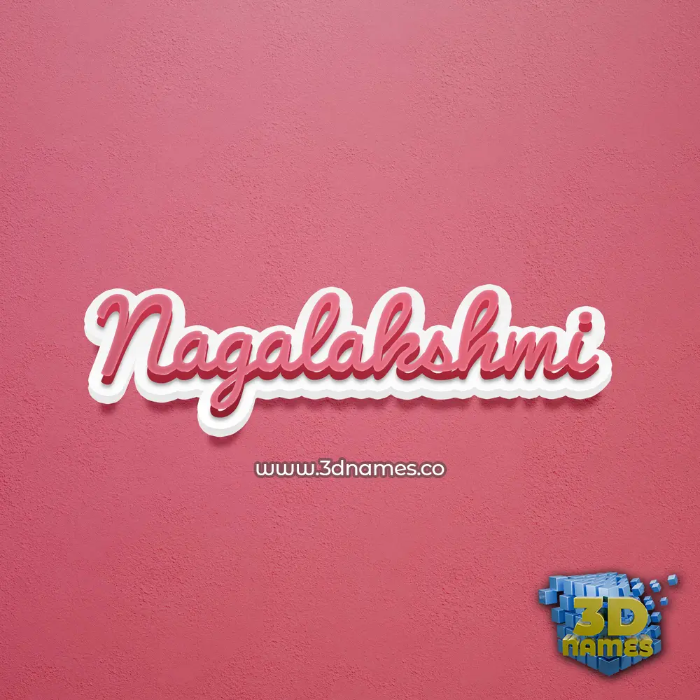 nagalakshmi in Red Scribble style - 3D name wallpaper