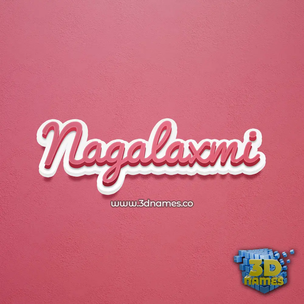 nagalaxmi in Red Scribble style - 3D name wallpaper