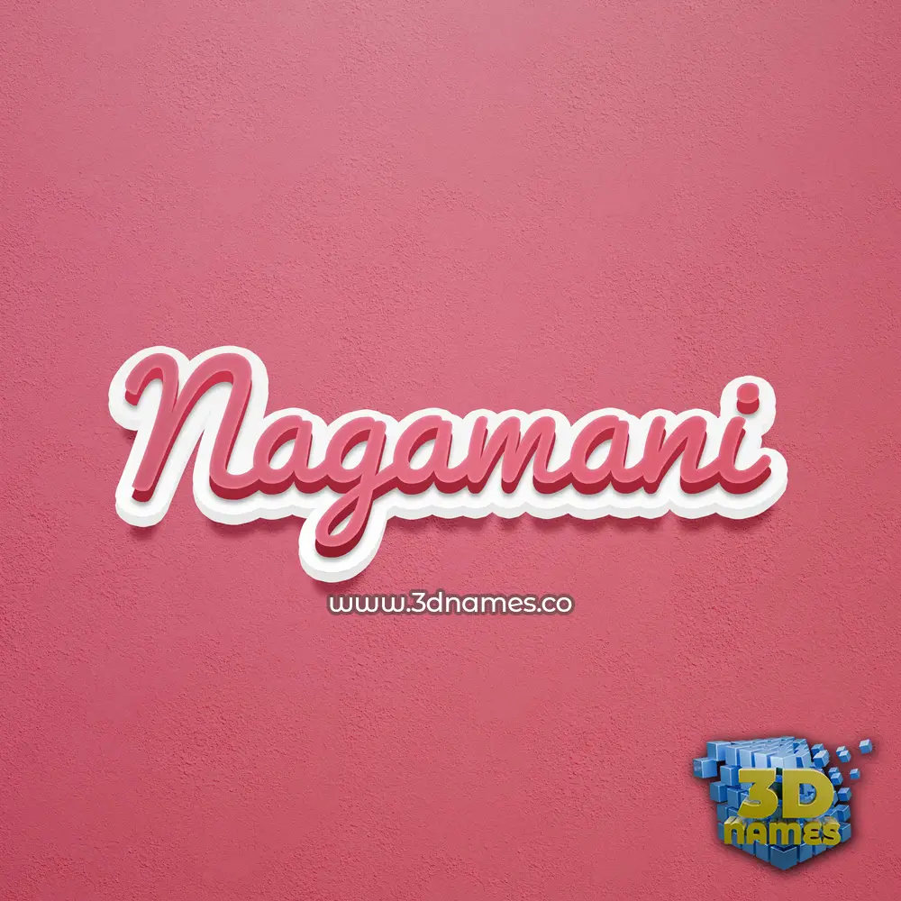 nagamani in Red Scribble style - 3D name wallpaper