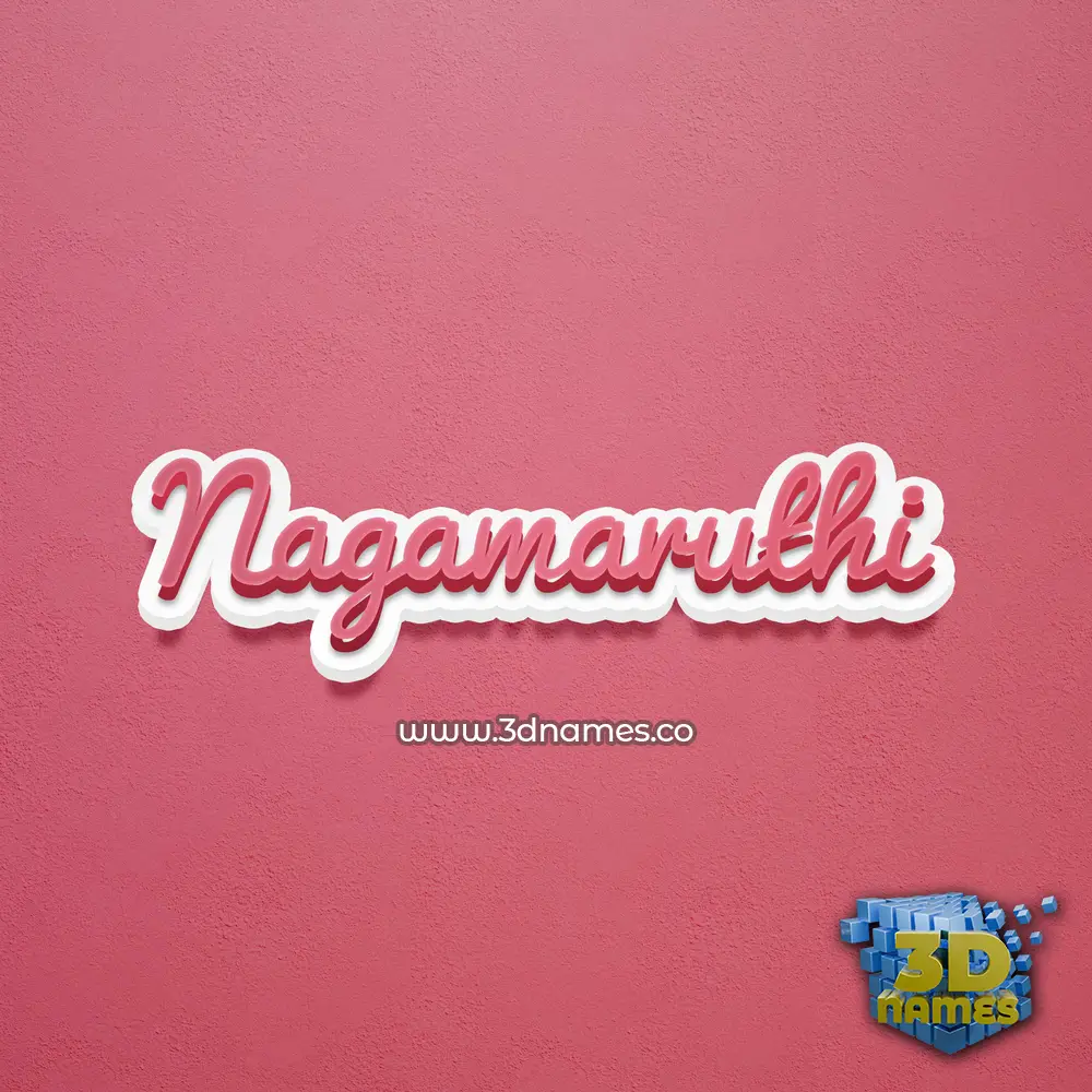 nagamaruthi in Red Scribble style - 3D name wallpaper