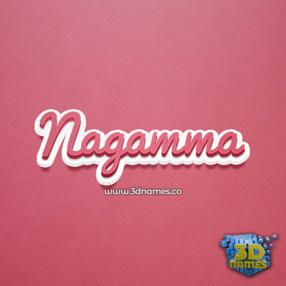 nagamma in Red Scribble style - 3D name wallpaper