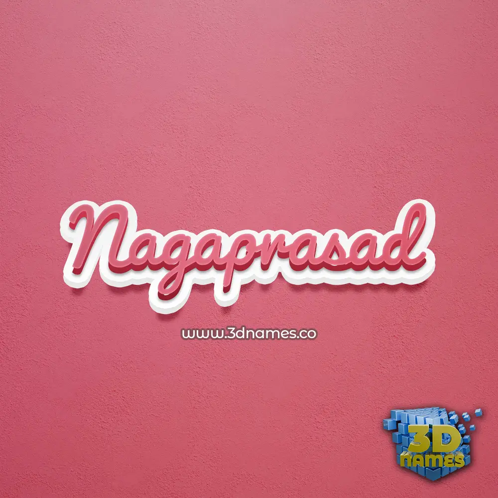 nagaprasad in Red Scribble style - 3D name wallpaper