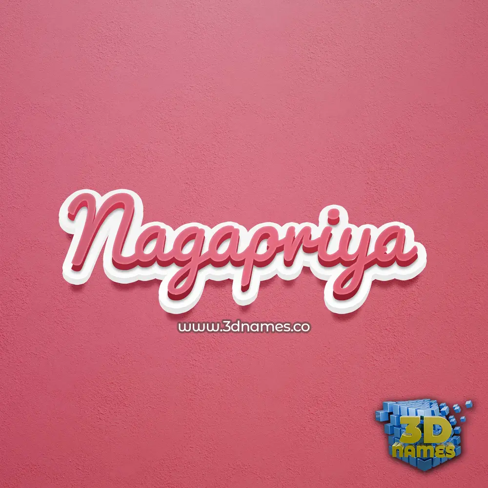 nagapriya in Red Scribble style - 3D name wallpaper
