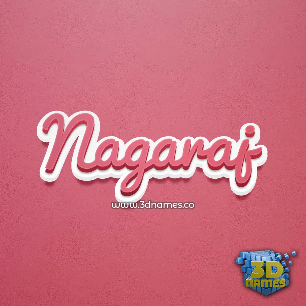 nagaraj in Red Scribble style - 3D name wallpaper