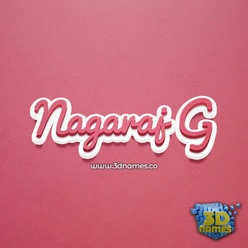 nagaraj g in Red Scribble style - 3D name wallpaper