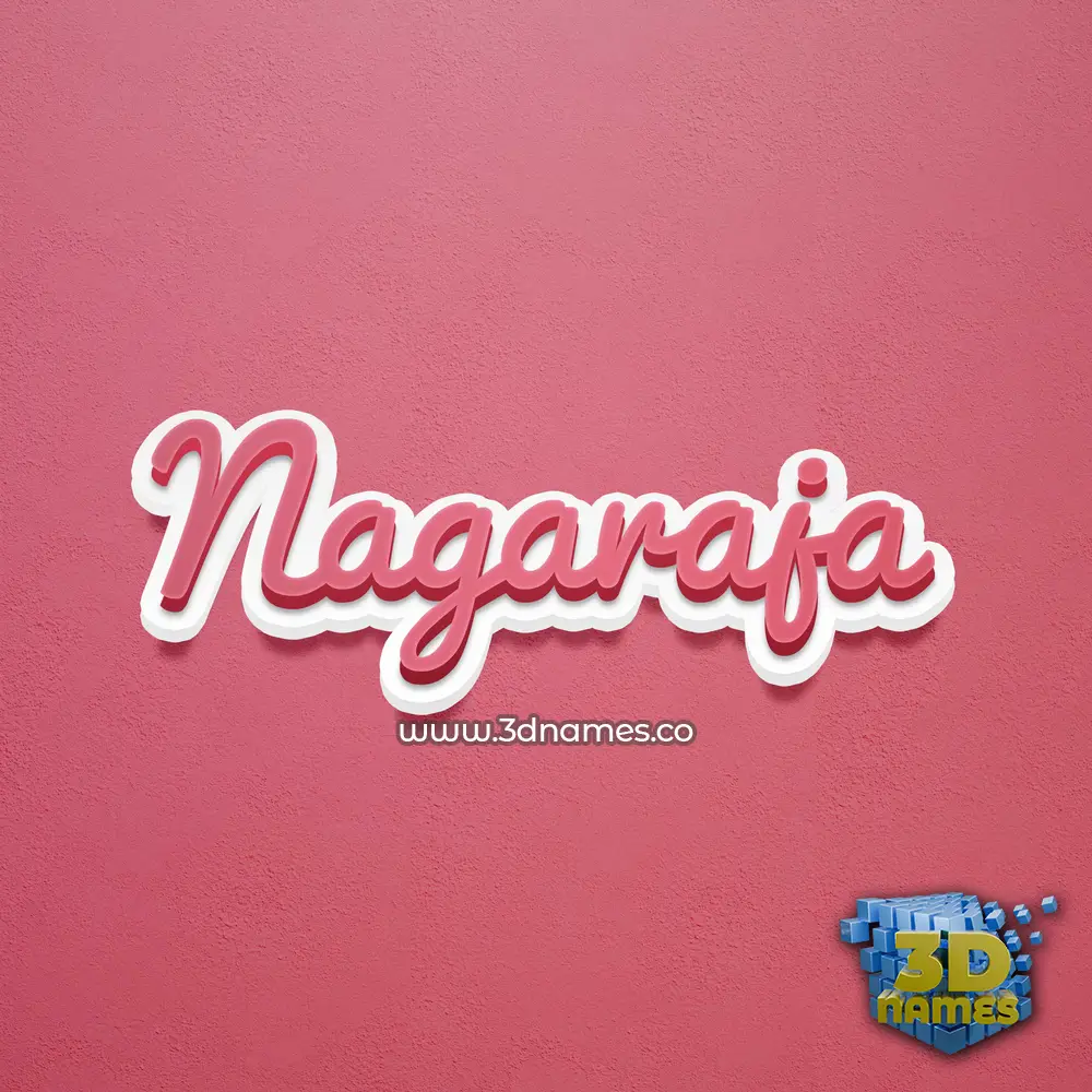 nagaraja in Red Scribble style - 3D name wallpaper