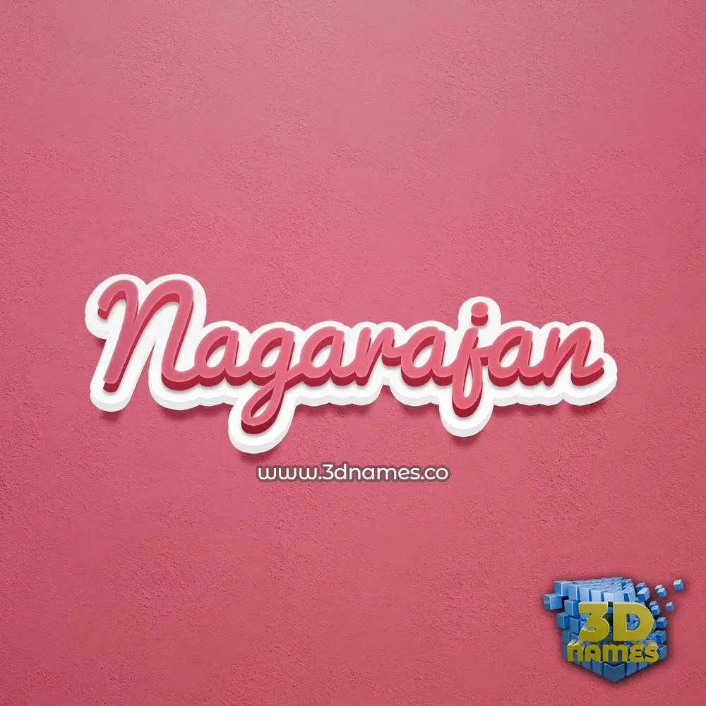nagarajan in Red Scribble style - 3D name wallpaper