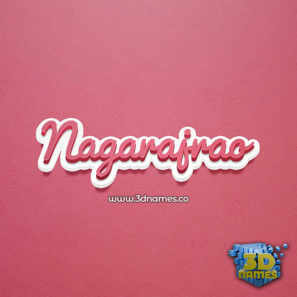 nagarajrao in Red Scribble style - 3D name wallpaper