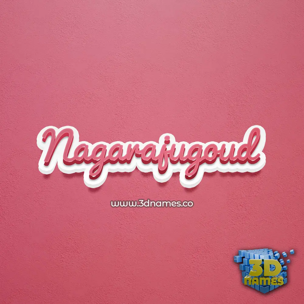nagarajugoud in Red Scribble style - 3D name wallpaper