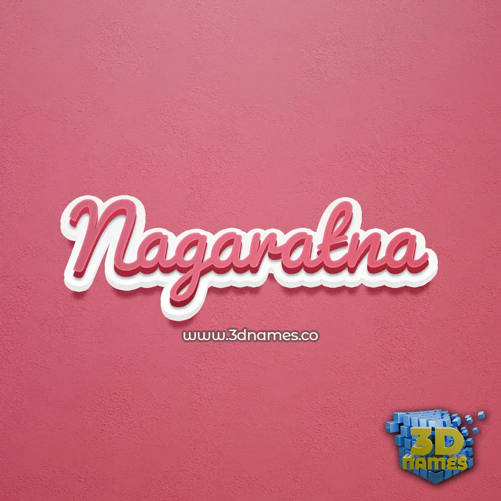 nagaratna in Red Scribble style - 3D name wallpaper