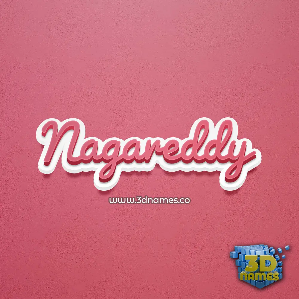 nagareddy in Red Scribble style - 3D name wallpaper