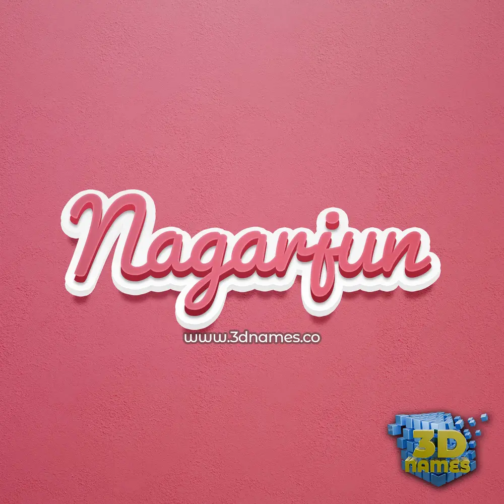 nagarjun in Red Scribble style - 3D name wallpaper