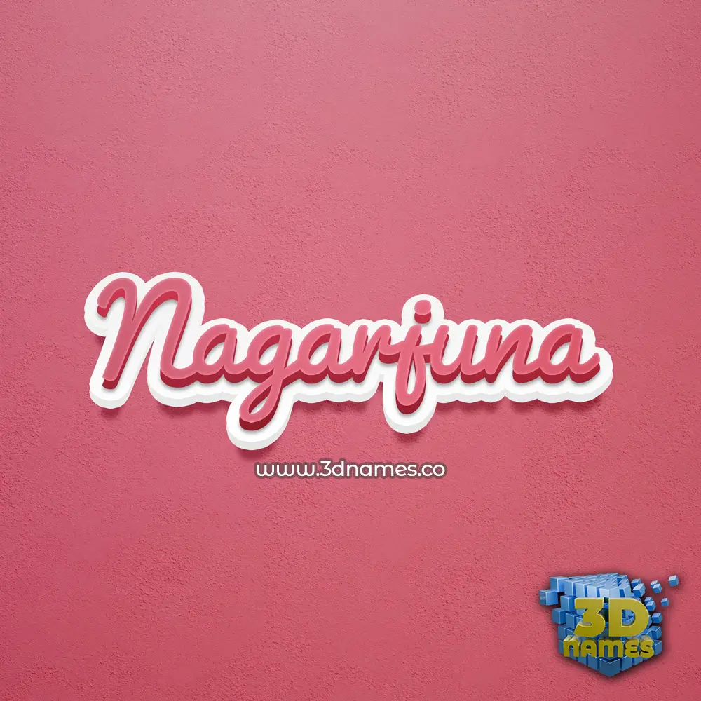 nagarjuna in Red Scribble style - 3D name wallpaper
