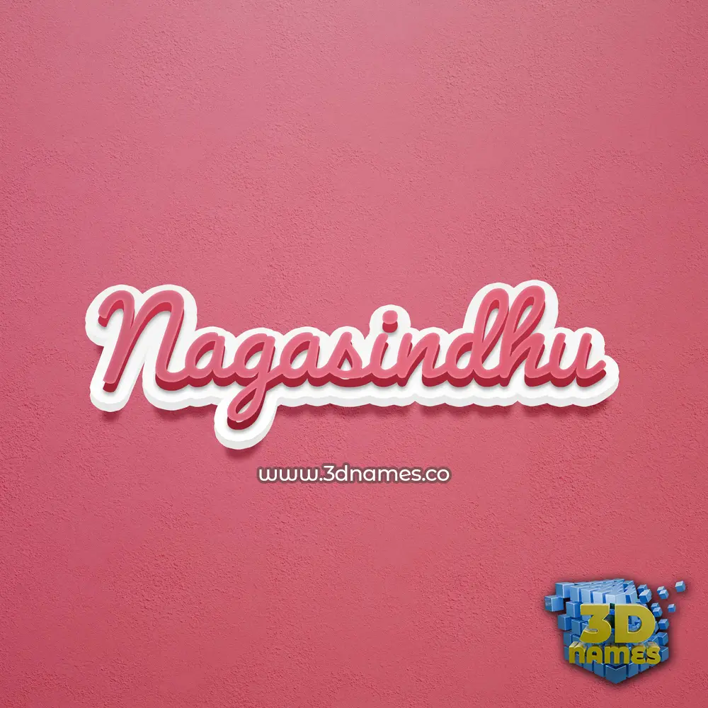 nagasindhu in Red Scribble style - 3D name wallpaper